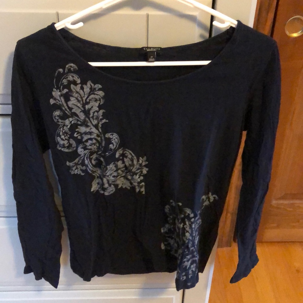Navy printed Talbots top